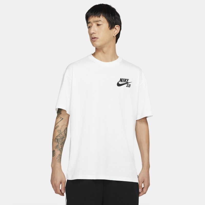 Nike SB Logo Camiseta de skateboard - Blanco