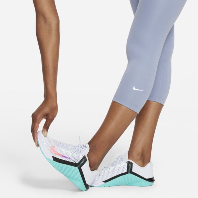 Damskie legginsy typu capri ze średnim stanem Nike One - Zieleń