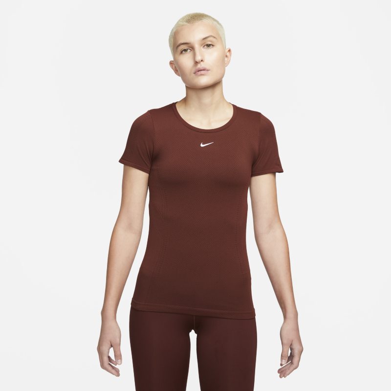 Nike Dri-FIT ADV Aura Camiseta de manga corta con ajuste entallado - Mujer - Marrón