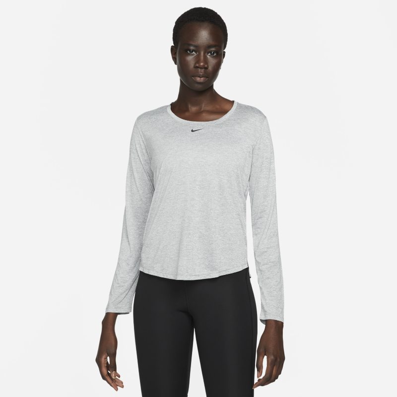 Nike Dri-FIT One Camiseta de manga larga de ajuste estándar - Mujer - Gris