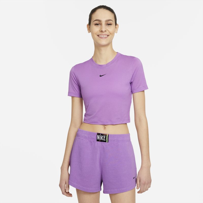 Damska krótka koszulka Nike Sportswear Essential - Fiolet