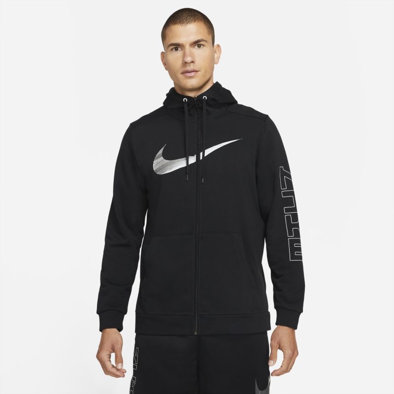 Nike Dri-FIT Sport Clash Sudadera con capucha de entrenamiento con estampado y cremallera completa - Hombre - Negro