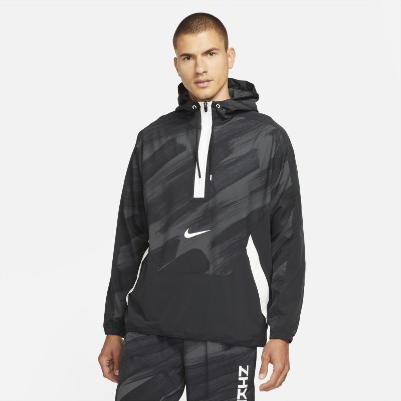 Nike Dri-FIT Sport Clash Sudadera con capucha de entrenamiento de tejido Woven con media cremallera - Hombre - Negro