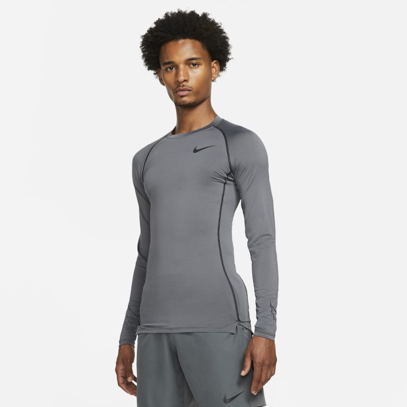 Nike Pro Dri-FIT Camiseta de manga larga y ajuste ceñido - Hombre - Gris