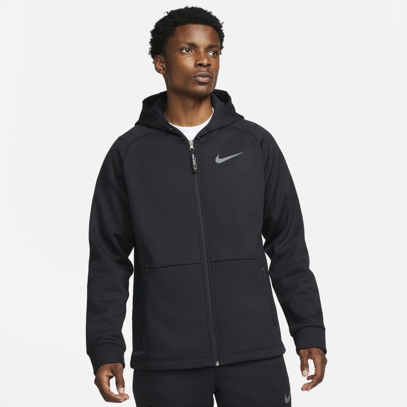 Nike Pro Therma-FIT Chaqueta con capucha y cremallera completa - Hombre - Negro