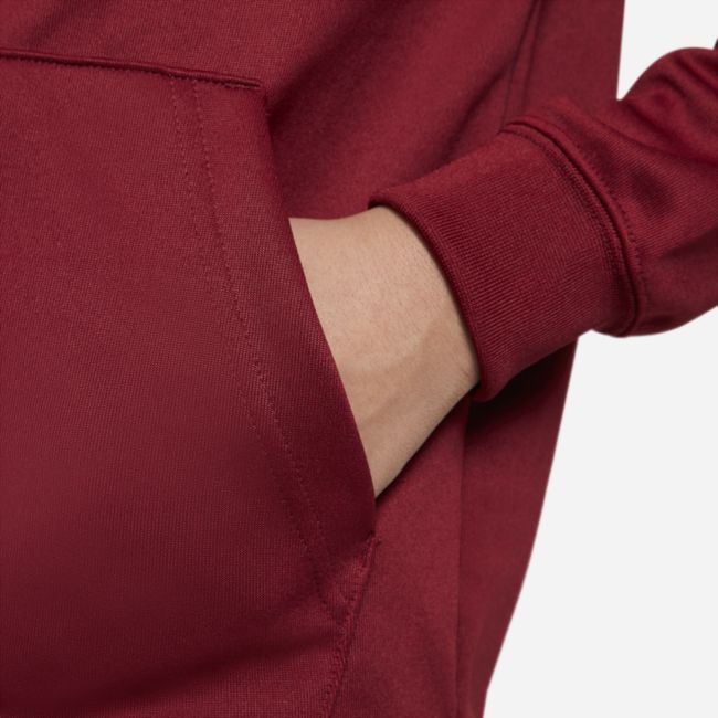 Bluza z kapturem i zamkiem na całej długości dla dużych dzieci (chłopców) Nike Sportswear - Czerwony