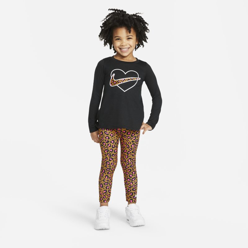 Nike Conjunto de camiseta y leggings - Infantil - Amarillo