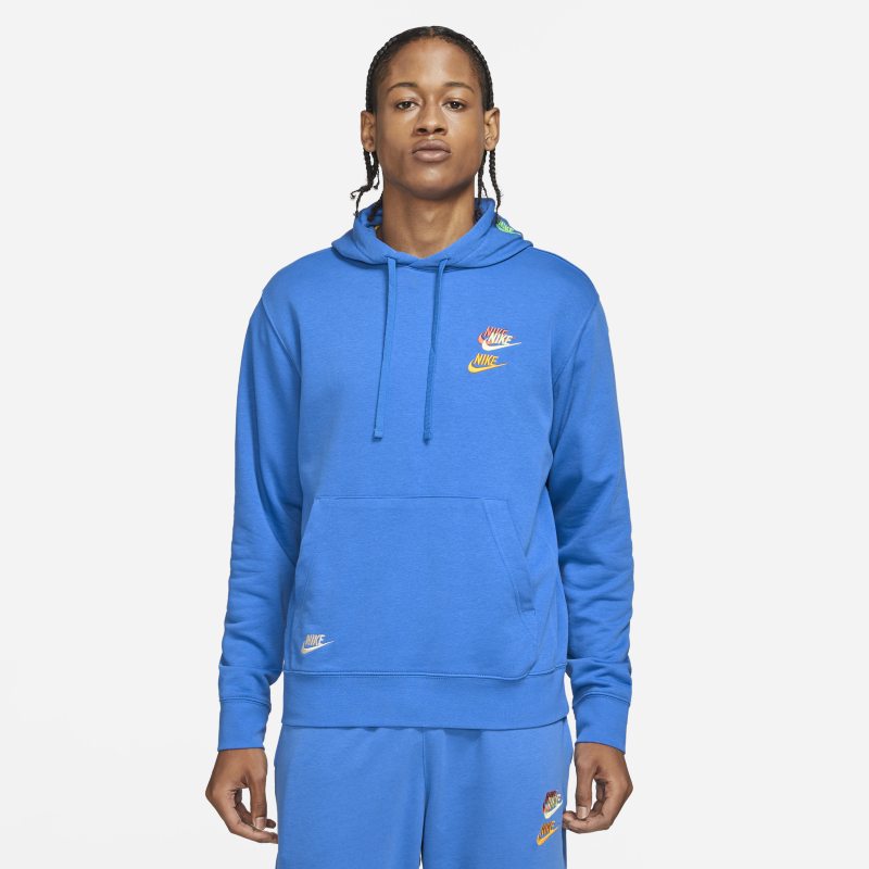 Męska bluza z kapturem z dzianiny Nike Sportswear Essentials+ - Niebieski