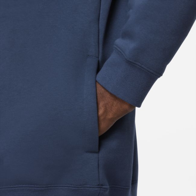Męska szczotkowana bluza z zamkiem 1/2 Nike Sportswear Club - Niebieski