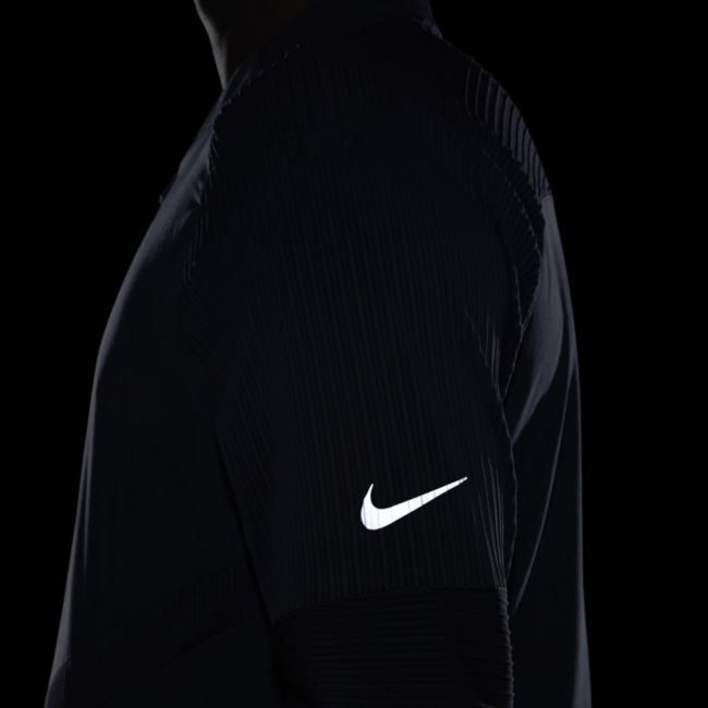 Męska bluza do biegania z zamkiem na całej długości Nike Dri-FIT Run Division - Niebieski