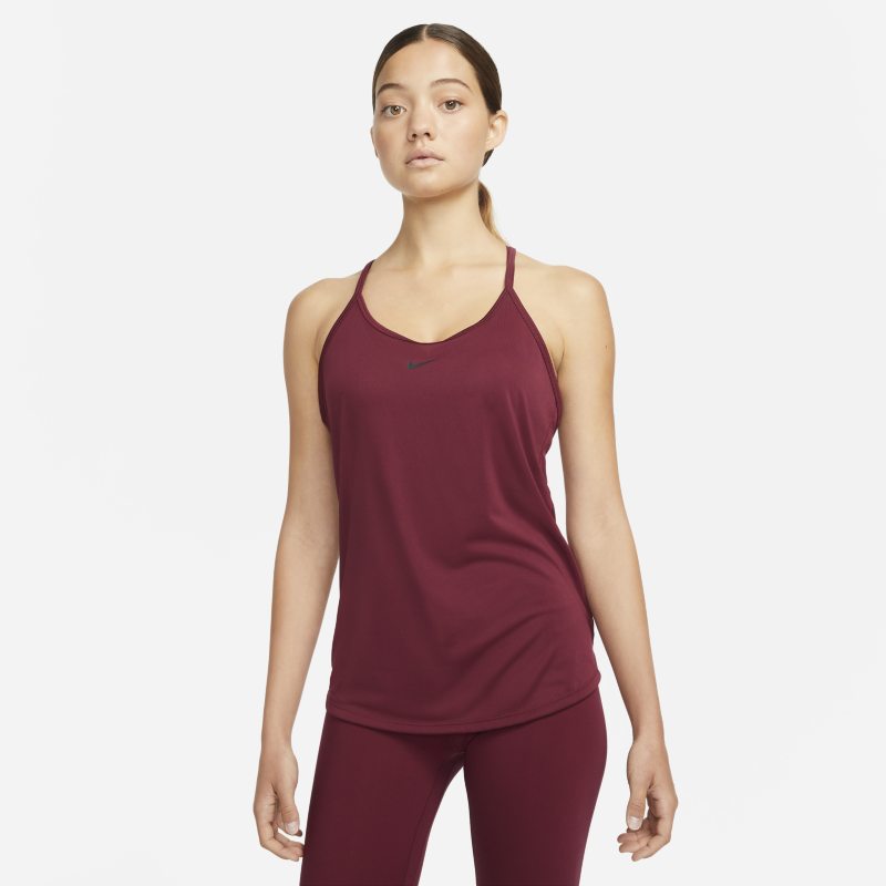 Nike Dri-FIT One Elastika Camiseta de tirantes de ajuste estándar - Mujer - Rojo