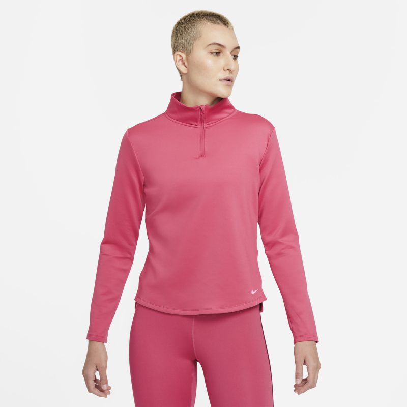 Nike Therma-FIT One Camiseta de manga larga con media cremallera - Mujer - Rosa