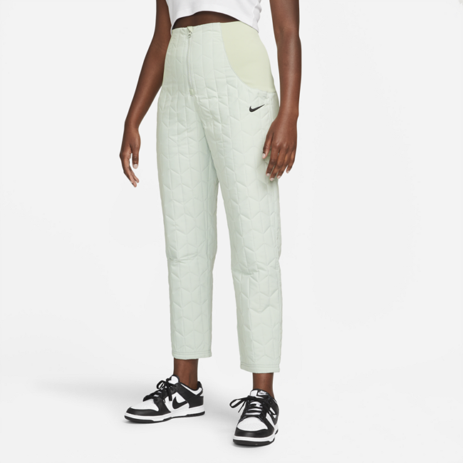 Nike Sportswear Essentials Vattert Vevd Bukse Med Høyt Liv Til Dame - Grey