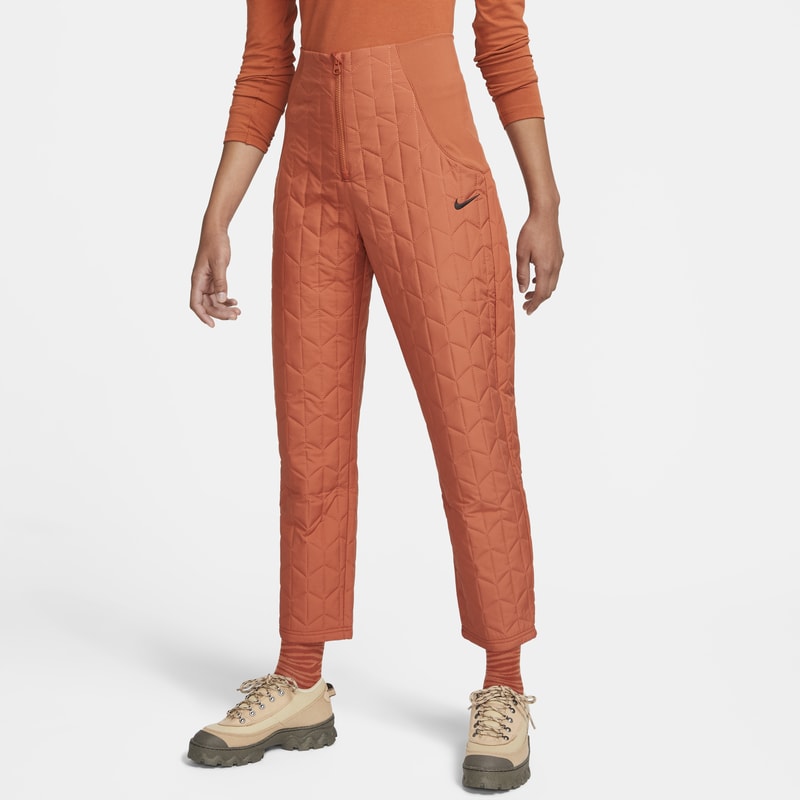 Nike Sportswear Essentials Pantalón de tejido Woven acolchado de talle alto - Mujer - Naranja