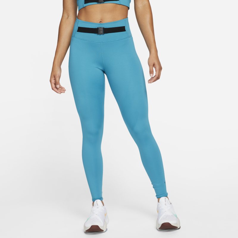 Nike Dri-FIT One Luxe Buckle Leggings de talle medio - Mujer - Verde