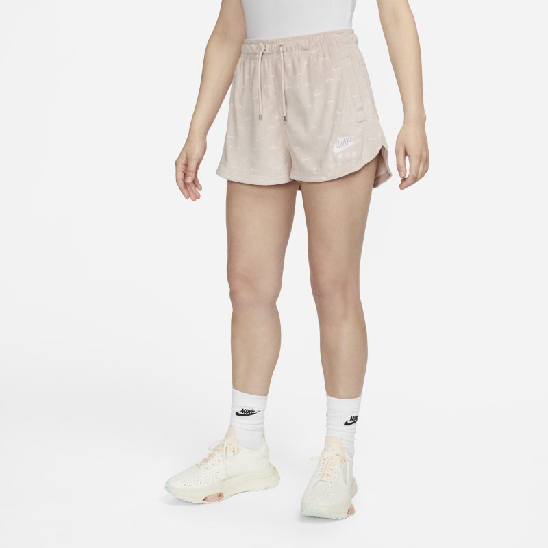 Nike Air Pantalón corto de talle medio de terciopelo - Mujer - Rosa