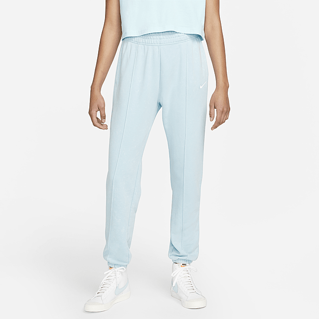 фото Женские брюки из флиса с эффектом выцветания nike sportswear essential collection - синий