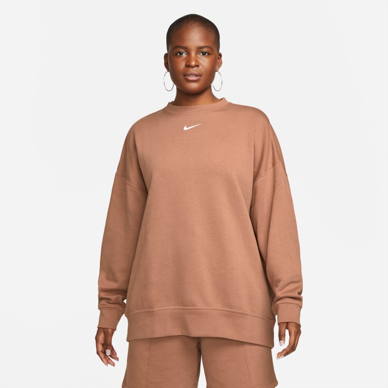 Nike Sportswear Collection Essentials Sudadera oversize de tejido Fleece - Mujer - Marrón