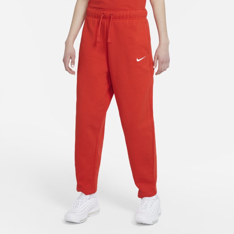Nike Sportswear Collection Essentials Pantalón con curvas de tejido Fleece - Mujer - Rojo