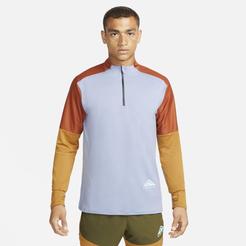 Nike Dri-FIT Trail Camiseta de trail running con media cremallera - Hombre - Gris
