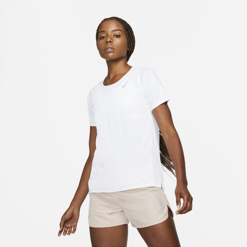 Nike Dri-FIT Race Camiseta de running de manga corta - Mujer - Blanco