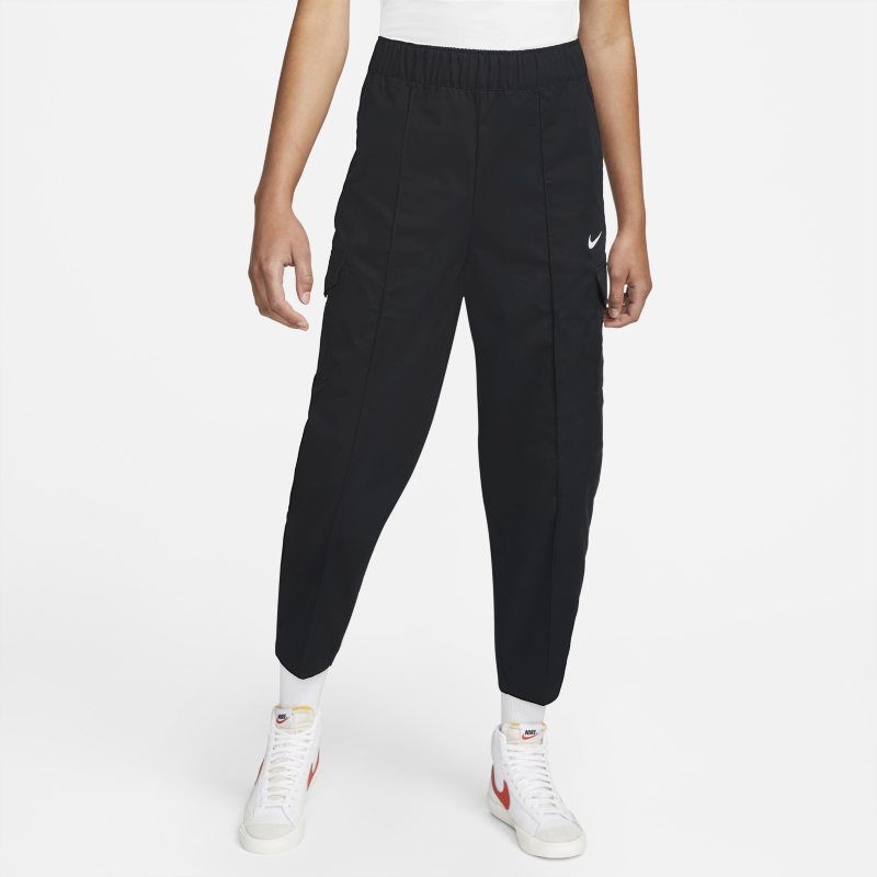 Nike Sportswear Essentials Pantalón de tejido Woven de talle alto con curvas - Mujer - Negro