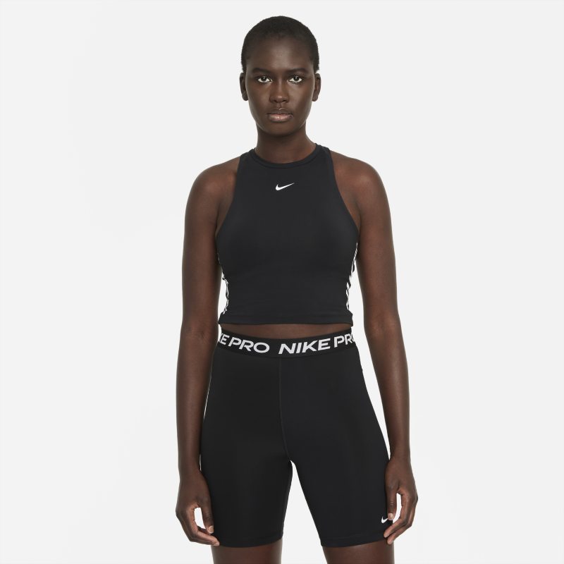 Nike Pro Dri-FIT Camiseta de tirantes corta con estampado - Mujer - Negro
