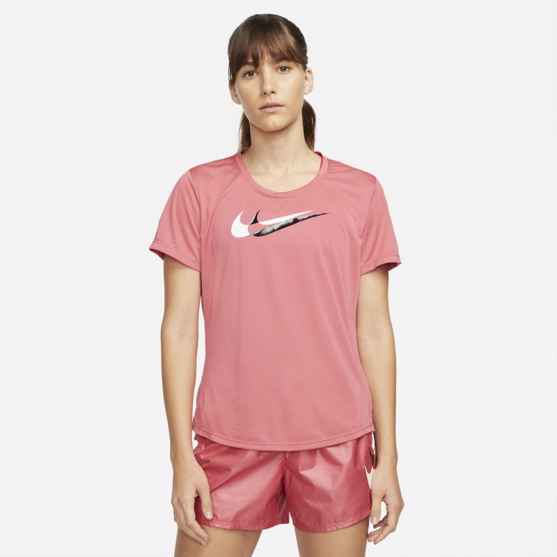 Nike Dri-FIT Swoosh Run Camiseta de running de manga corta - Mujer - Rosa