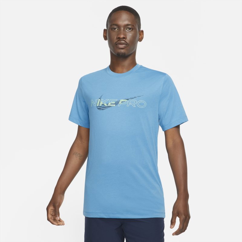 Nike Pro Dri-FIT Camiseta con estampado - Hombre - Azul