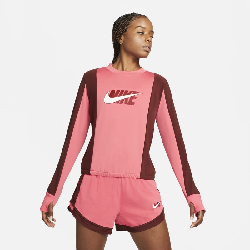 Nike Dri-FIT Icon Clash Camiseta de capa media de running - Mujer - Rosa