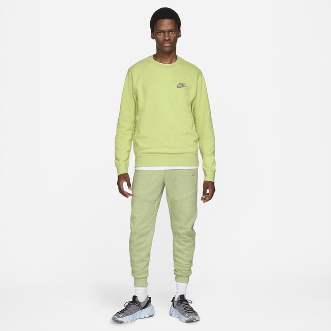 Męska bluza z częściowo szczotkowanego materiału Nike Sportswear Sport Essentials+ - Żółć