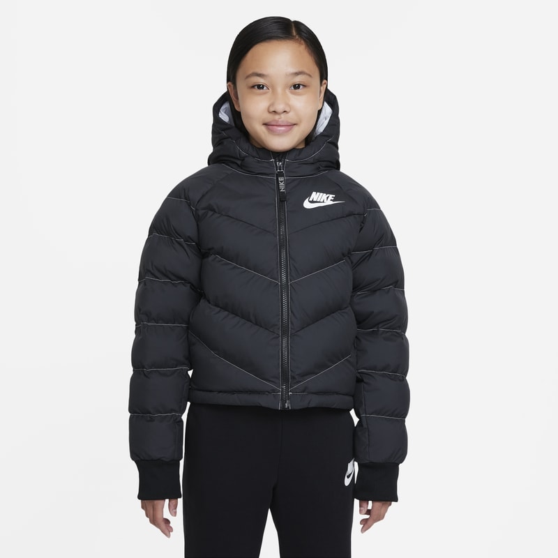Nike Sportswear Chaqueta con capucha con relleno sintético - Niña - Negro