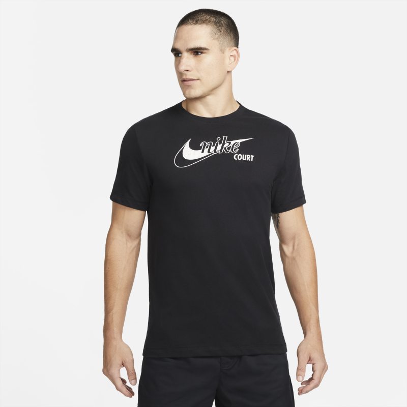 NikeCourt Dri-FIT Camiseta de tenis con logotipo Swoosh - Hombre - Negro