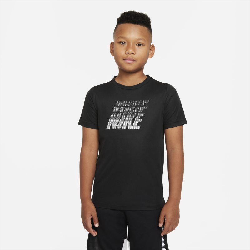 Träningströjor Nike Dri-FIT med tryck för ungdom (killar) - Svart