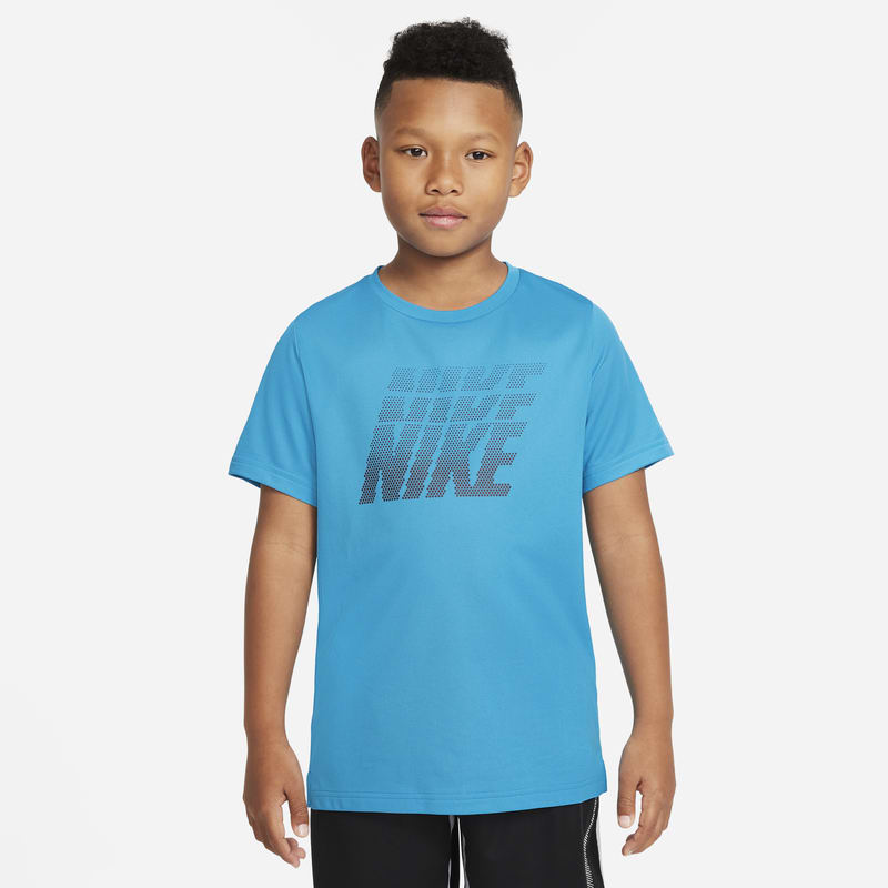 Nike Dri-FIT Camiseta de entrenamiento con estampado - Niño - Azul