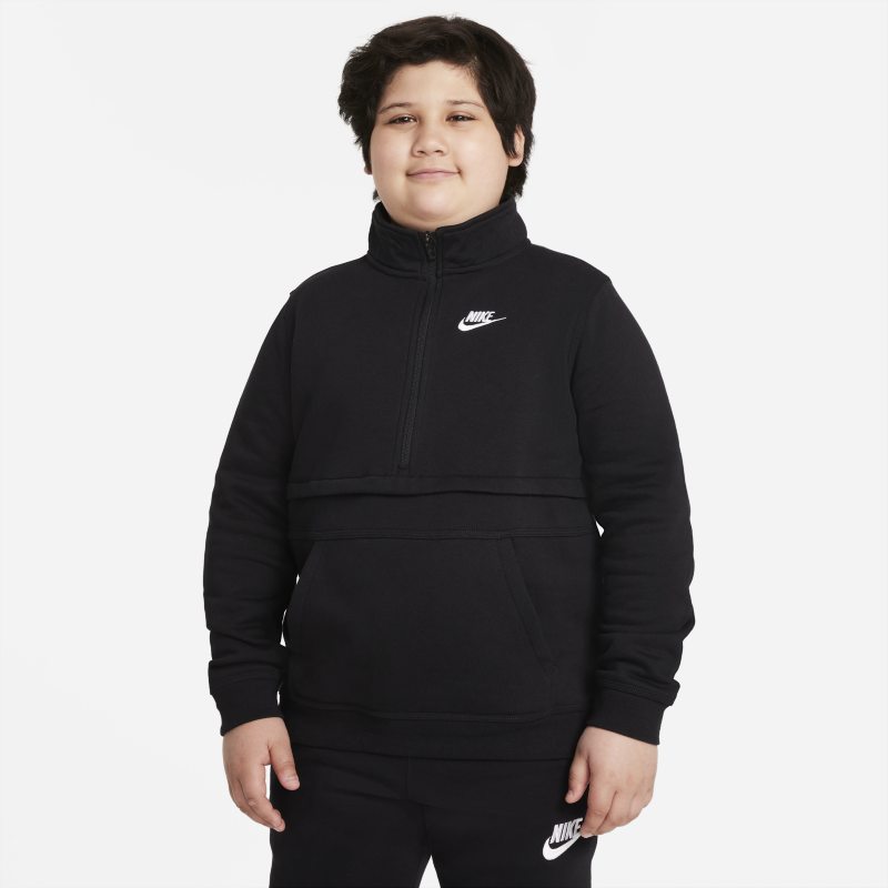 Nike Sportswear Club Parte de arriba con media cremallera - Niño - Negro