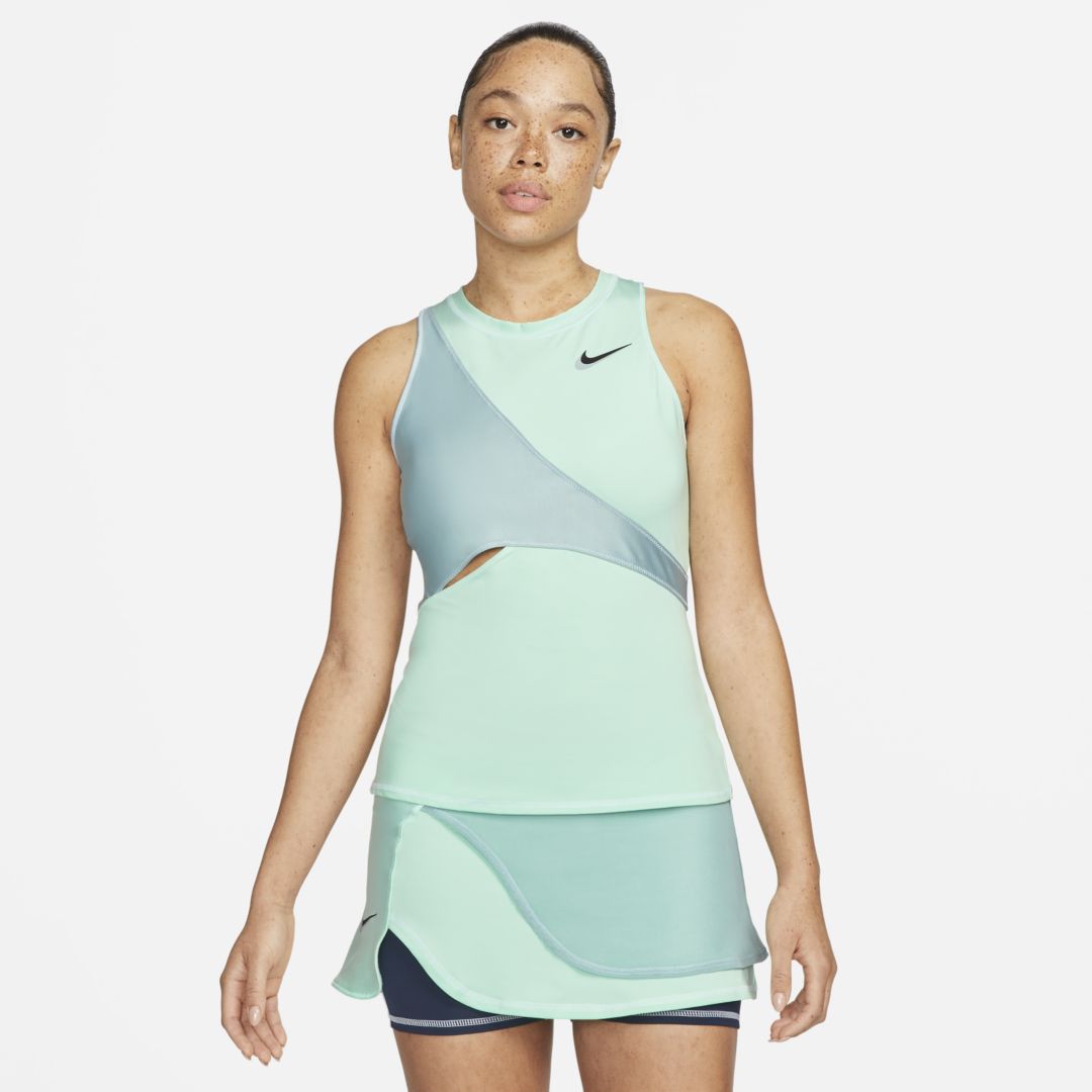 Nike Court Dri-fit Slam Women's Tennis Tank In Mint Foam,ocean Cube ...