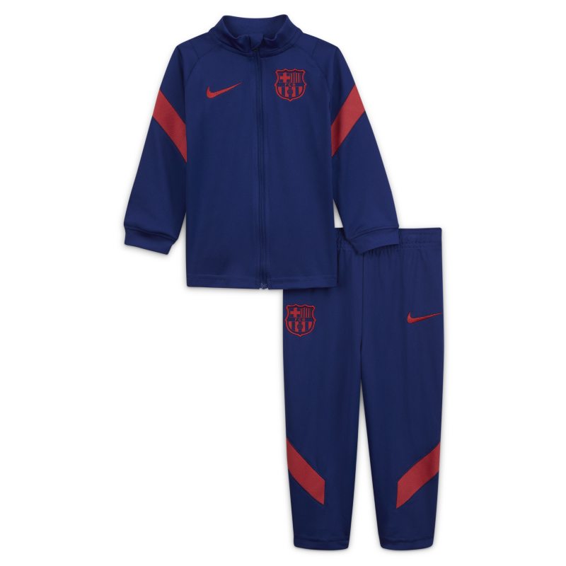 Dzianinowy dres piłkarski dla niemowląt FC Barcelona Strike - Niebieski