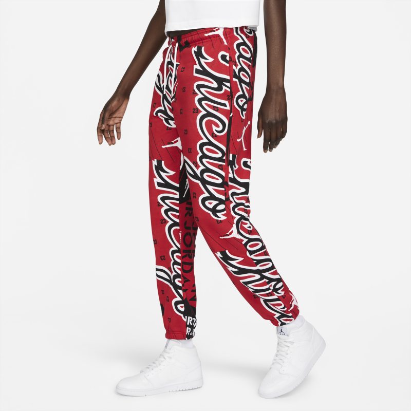 Jordan Pantalón de tejido Fleece con estampado por toda la prenda - Mujer - Rojo Nike
