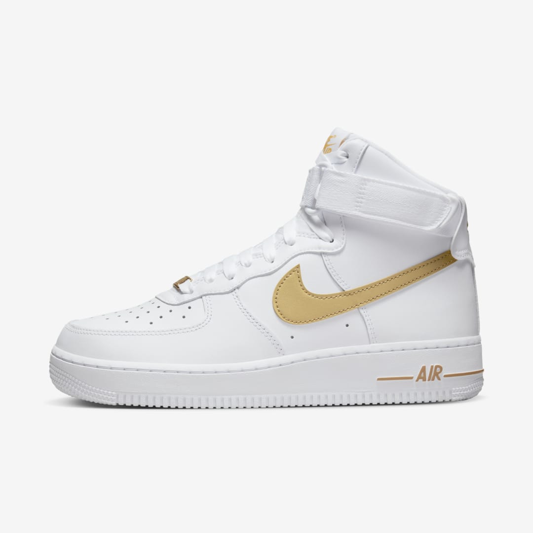 Nike Air Force 1 High Women's Shoes In White,white,metallic Gold | ModeSens