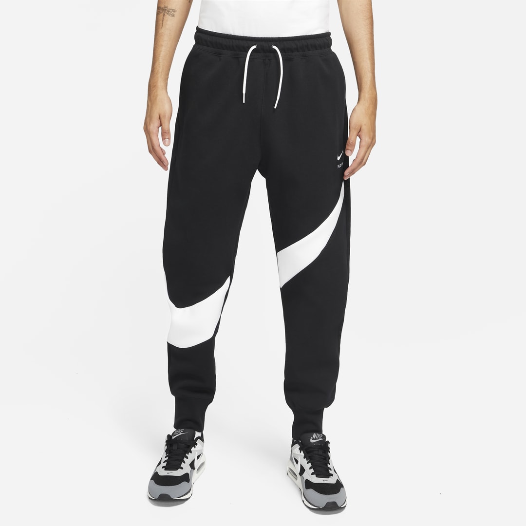 Nike Swoosh Pack Tech Fleece Cuffed Sweatpants In Black | ModeSens