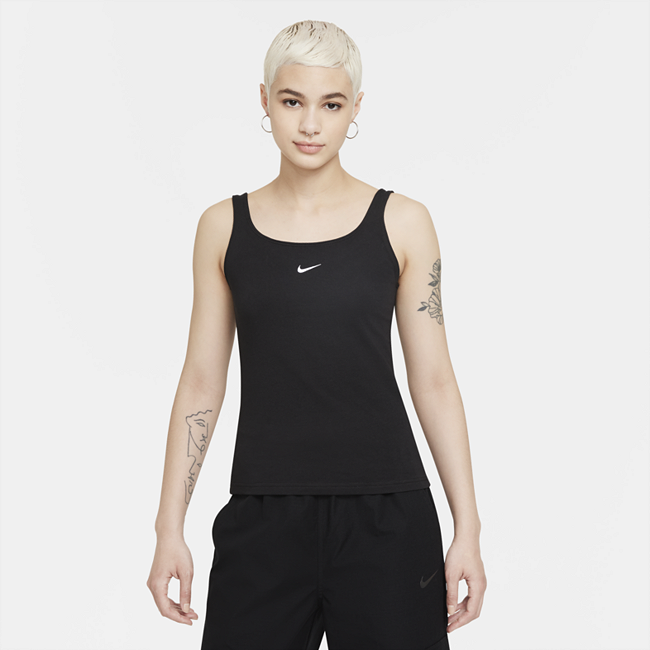 фото Женская майка nike sportswear essential cami - черный