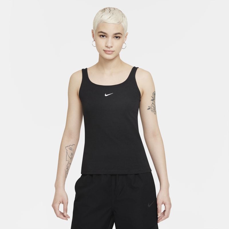 Nike Sportswear Essential Cami Camiseta de tirantes - Mujer - Negro