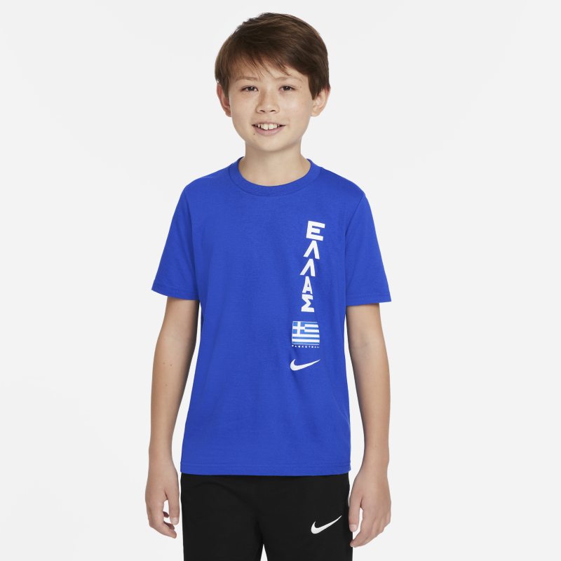 T-shirt Nike Dri-FIT Greece för ungdom - Blå