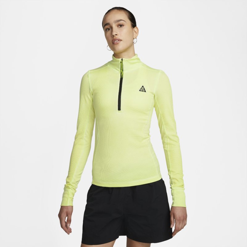 Nike ACG "Steeple Rock" Camiseta capa base con media cremallera - Mujer - Verde