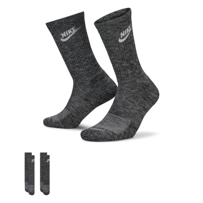 Nike Everyday Plus Calcetines largos con amortiguación - Negro