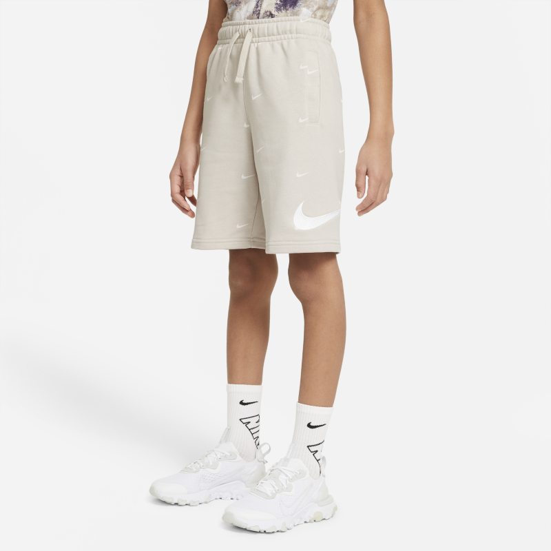 Nike Sportswear Swoosh Pantalón corto de tejido French terry - Niño - Gris