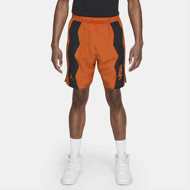 фото Мужские функциональные шорты из тканого материала jordan dri-fit zion - оранжевый
