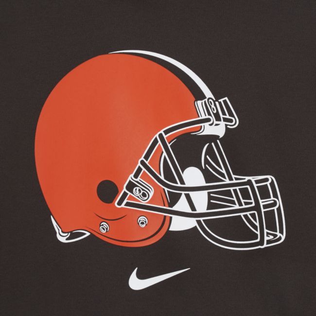 Bluza z kapturem i logo dla dużych dzieci (chłopców) Nike Essential Cleveland Browns - Brązowy