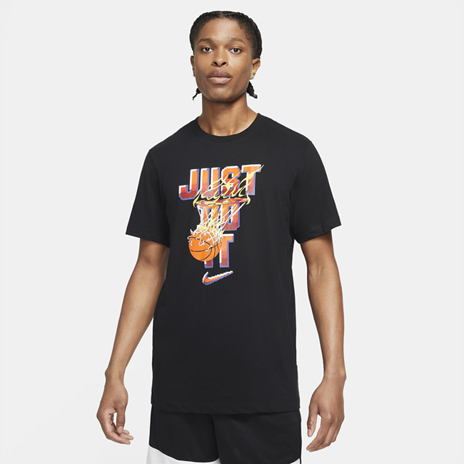 фото Мужская баскетбольная футболка nike dri-fit “just do it” - черный